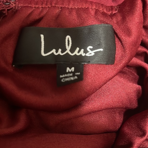 Lulu's Mythical Kind Of Love Wine Red Chiffon Sleeveless Long Maxi Dress Medium - Picture 11 of 12